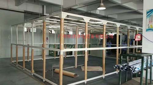 萬級(jí)潔凈棚制作現(xiàn)場 萬級(jí)潔凈棚制作現(xiàn)場